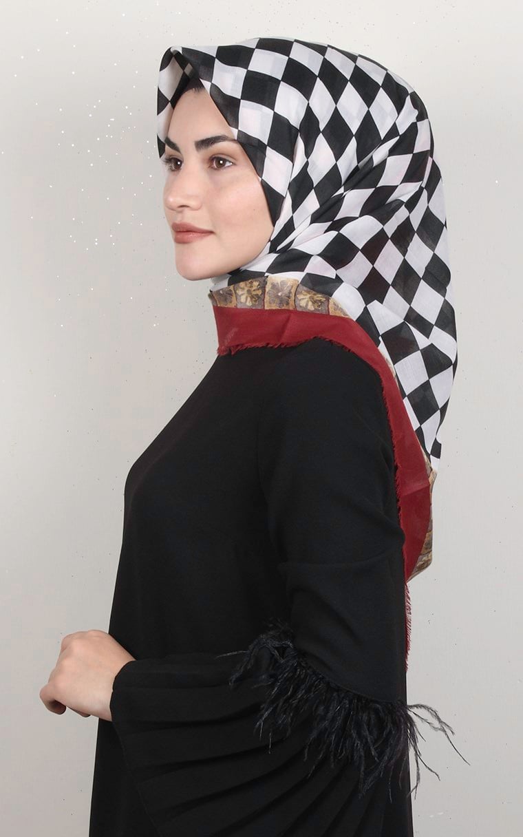 Coton Kare Eşarp 1687-1