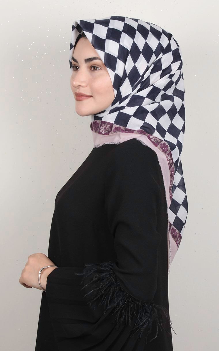 Coton Kare Eşarp 1687-8
