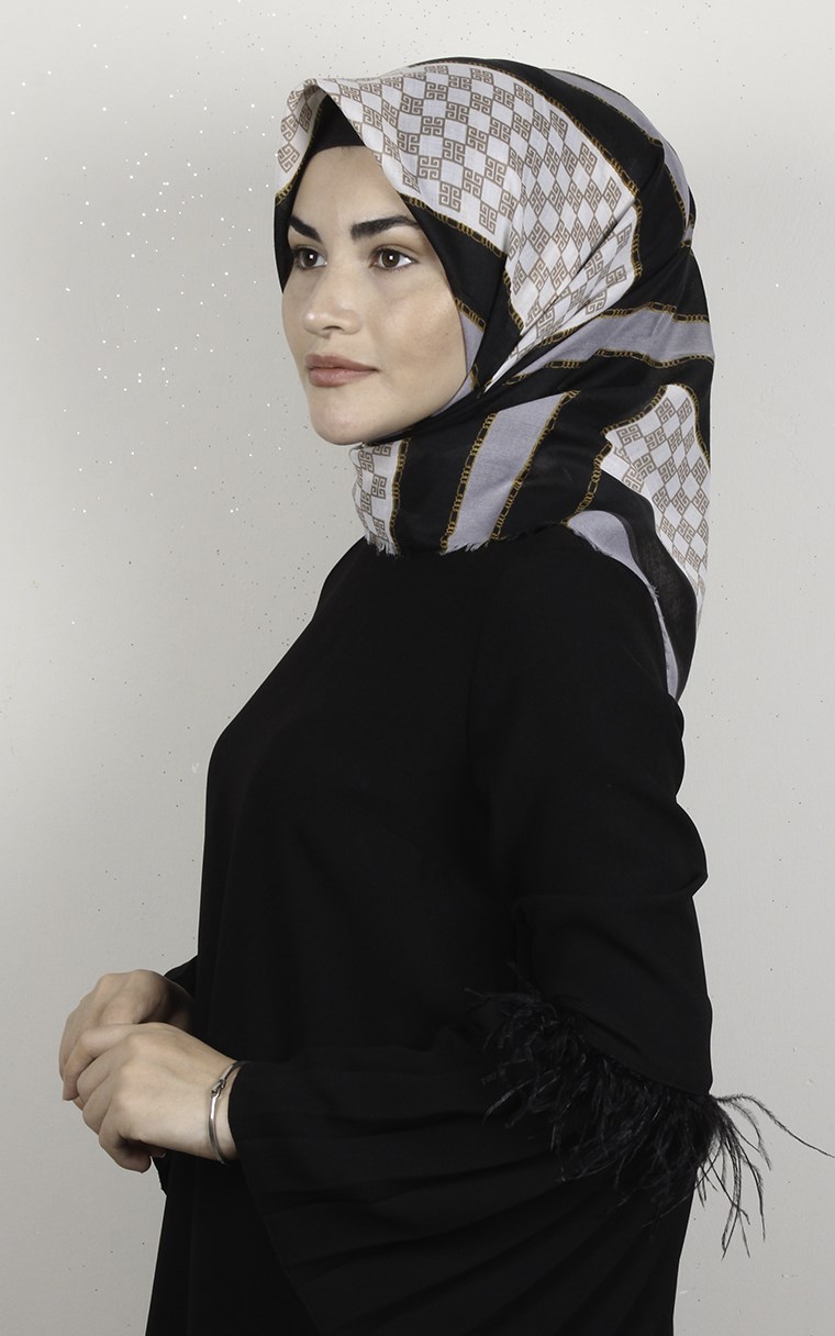 Coton Kare Eşarp 1688-11