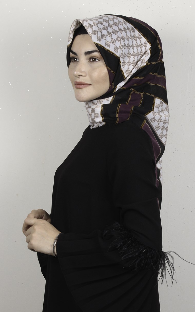 Coton Kare Eşarp 1688-12