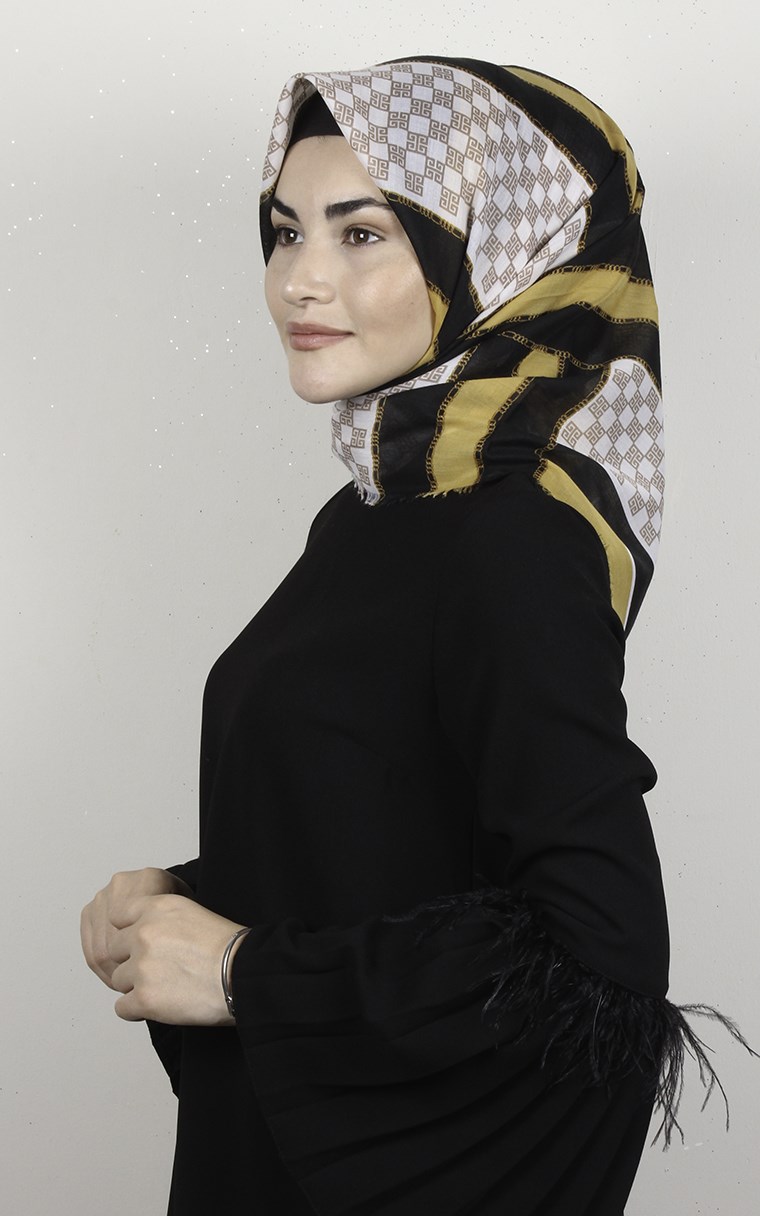 Coton Kare Eşarp 1688-13