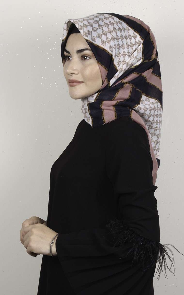 Coton Kare Eşarp 1688-14