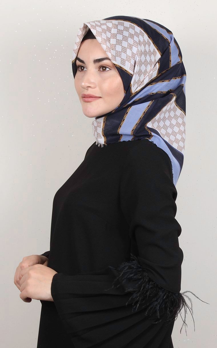 Coton Kare Eşarp 1688-4