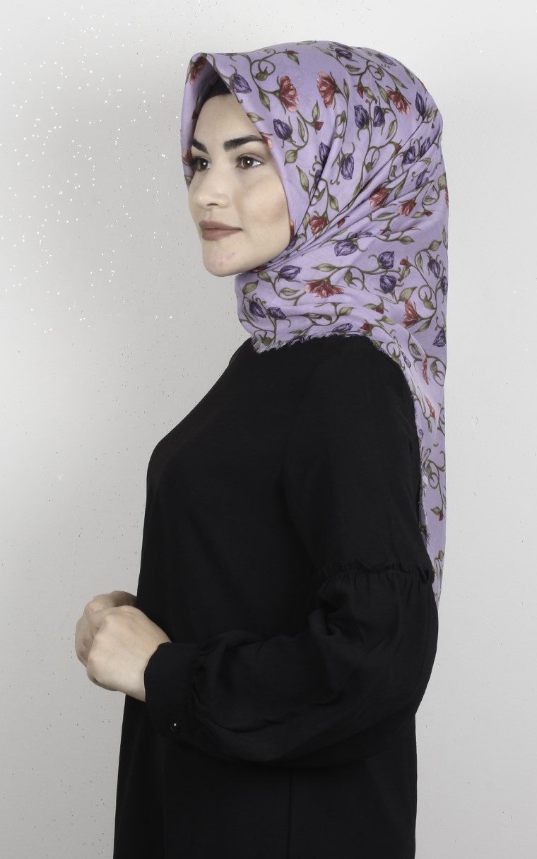 Coton Kare Eşarp 1689-11