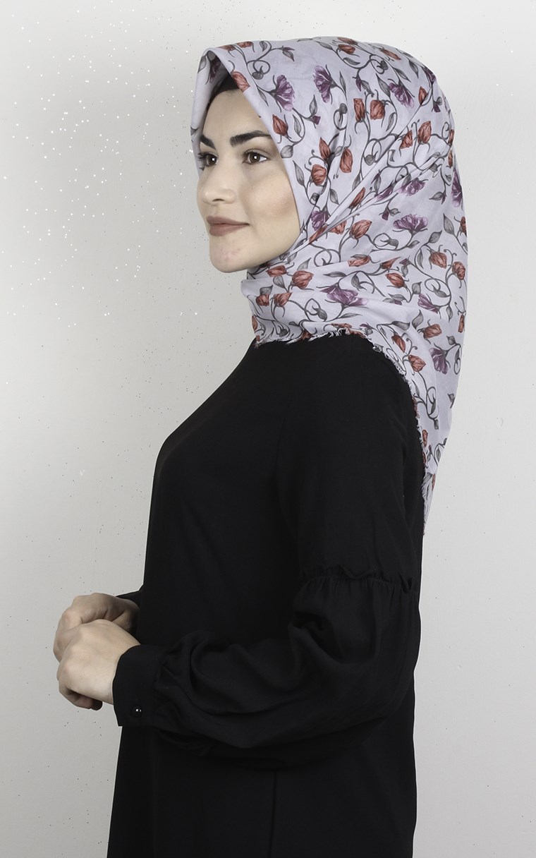 Coton Kare Eşarp 1689-12