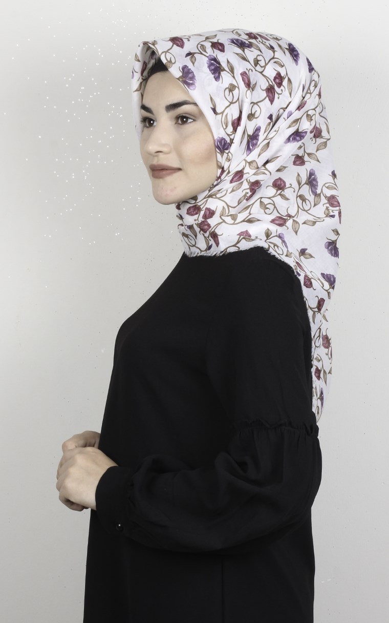 Coton Kare Eşarp 1689-15