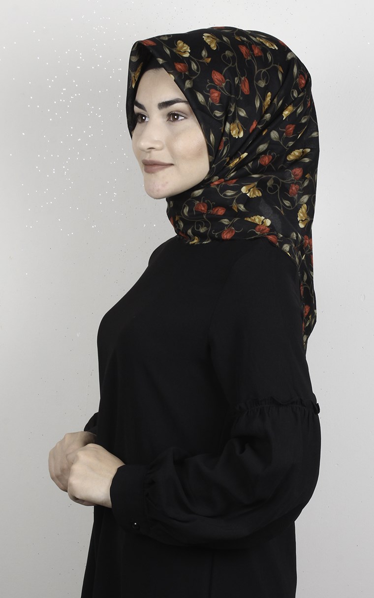 Coton Kare Eşarp 1689-3