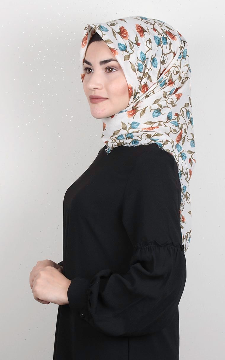 Coton Kare Eşarp 1689-7