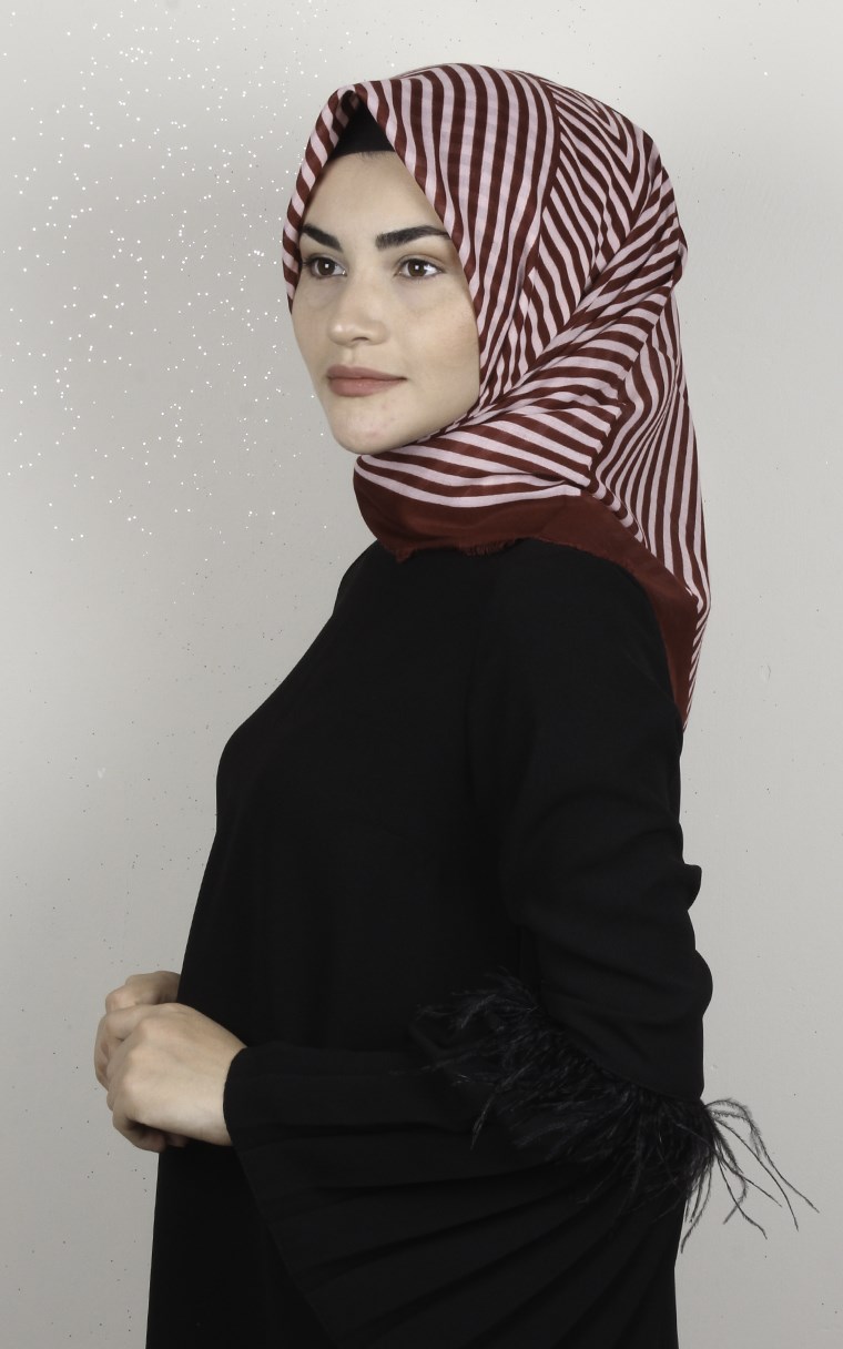 Coton Kare Eşarp 1693-10