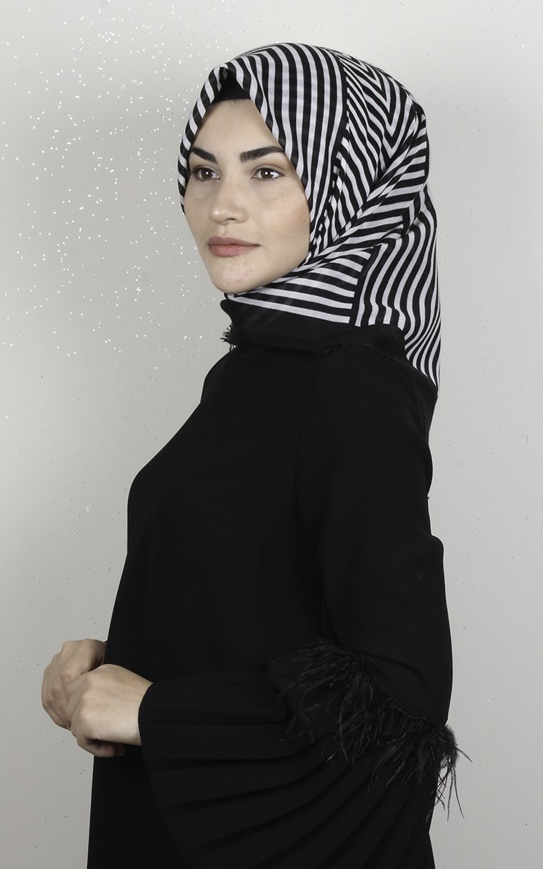 Coton Kare Eşarp 1693-12