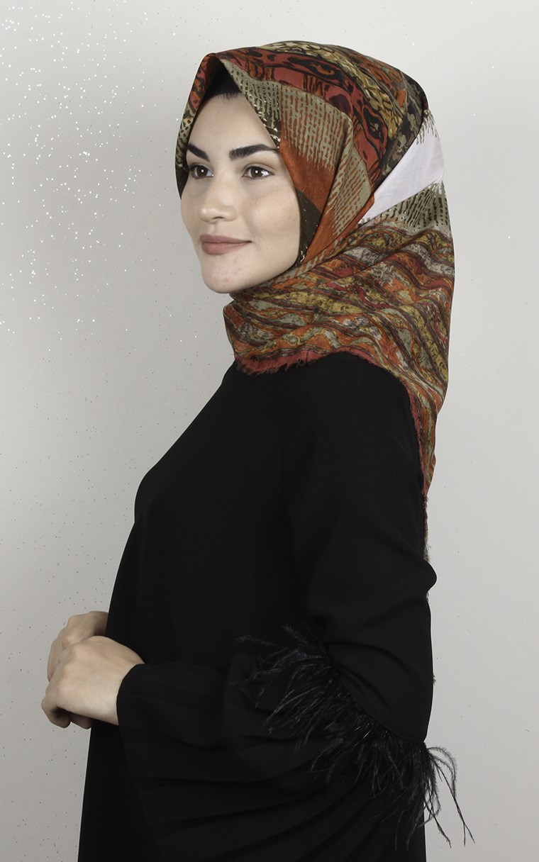 Coton Kare Eşarp 1694-2