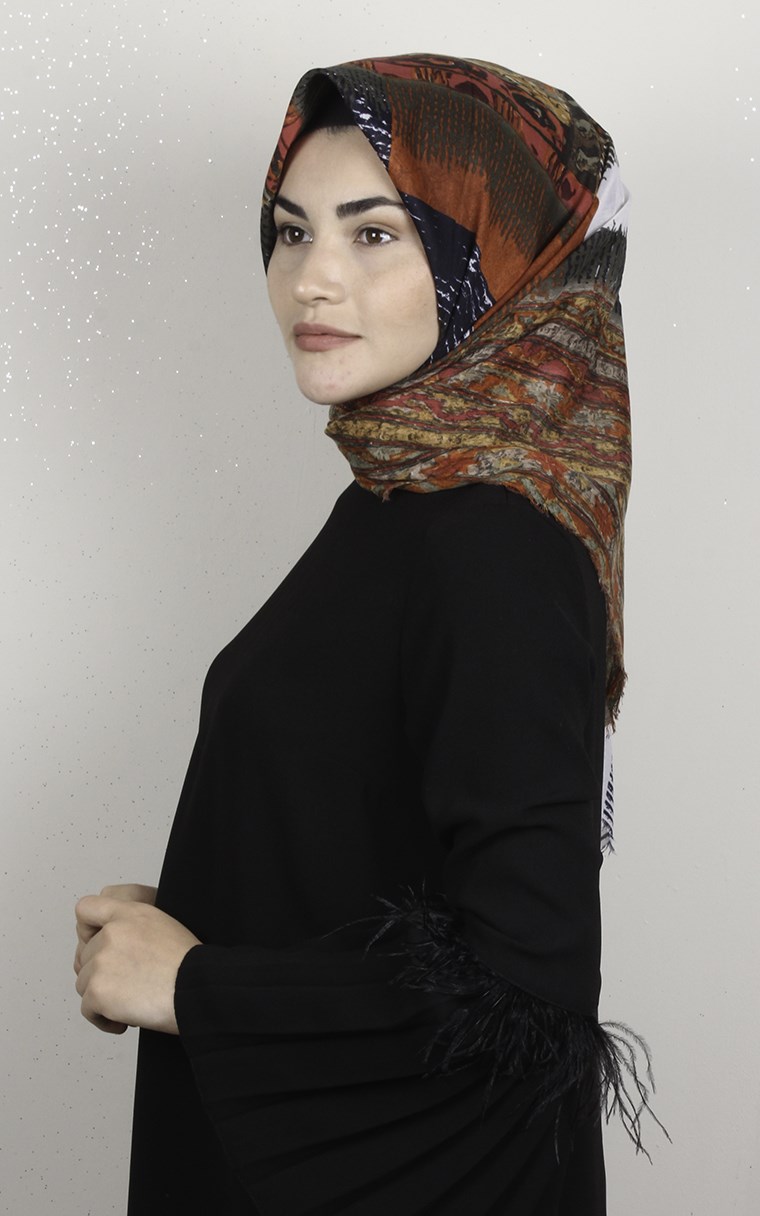 Coton Kare Eşarp 1694-7