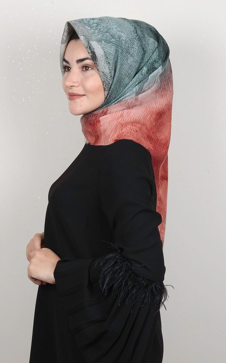 Coton Kare Eşarp 1695-10