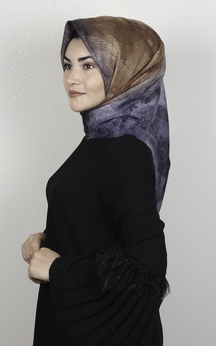 Coton Kare Eşarp 1695-13