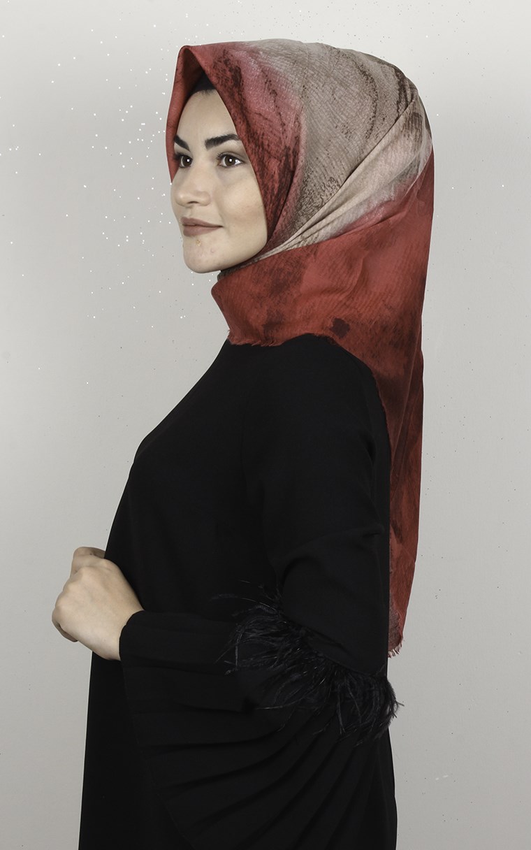 Coton Kare Eşarp 1695-3