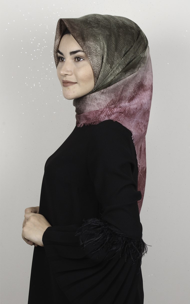 Coton Kare Eşarp 1695-4