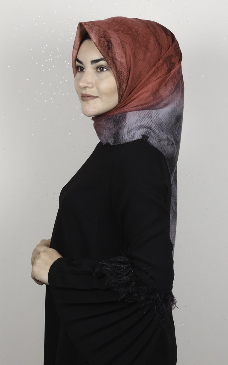 Coton Kare Eşarp 1695-4