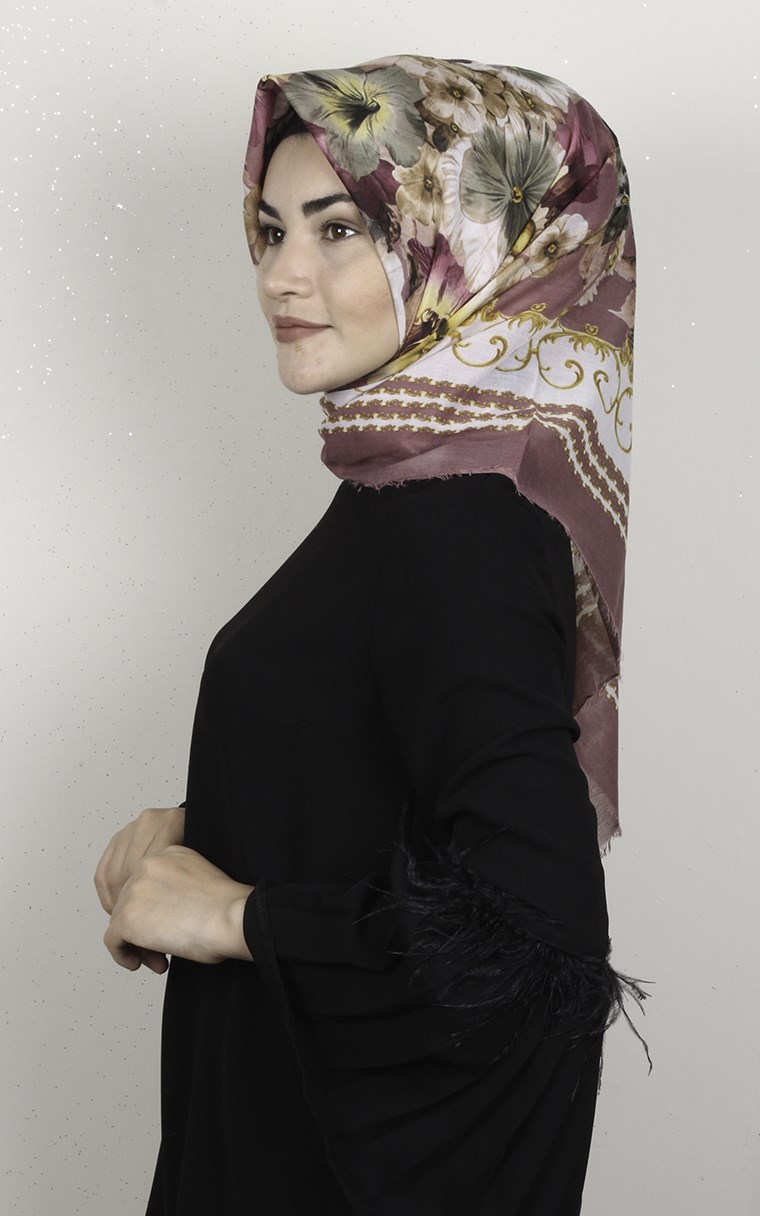 Coton Kare Eşarp 1696-15