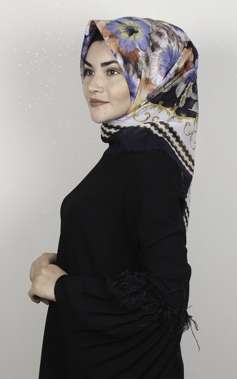 Coton Kare Eşarp 1696-17