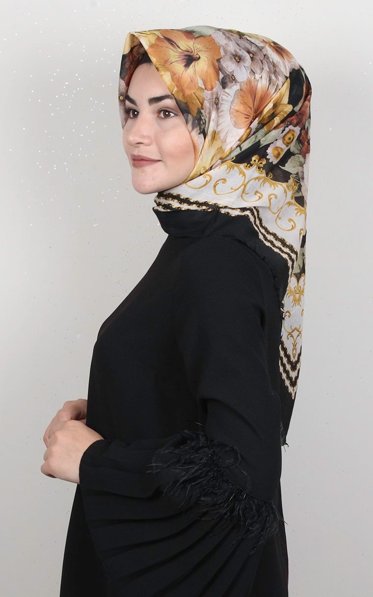 Coton Kare Eşarp 1696-18