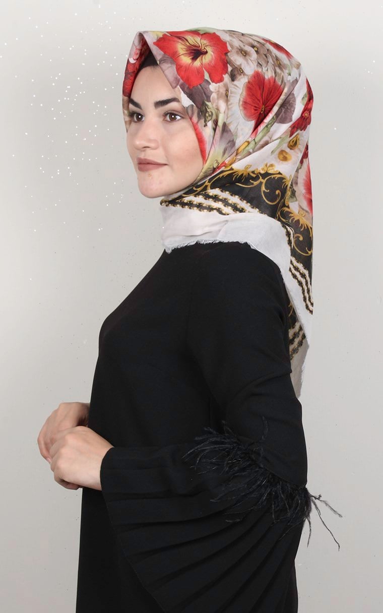 Coton Kare Eşarp 1696-20