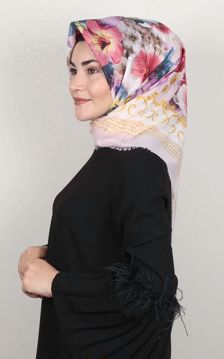 Coton Kare Eşarp 1696-4