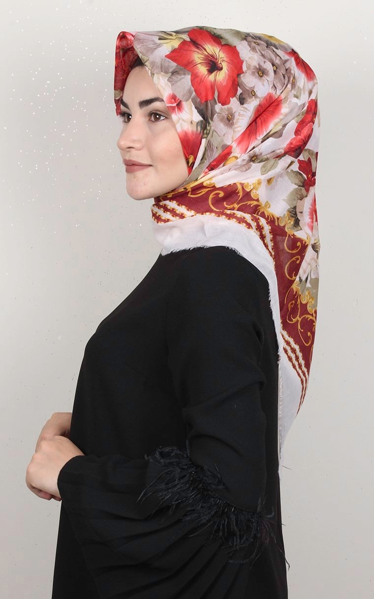 Coton Kare Eşarp 1696-5