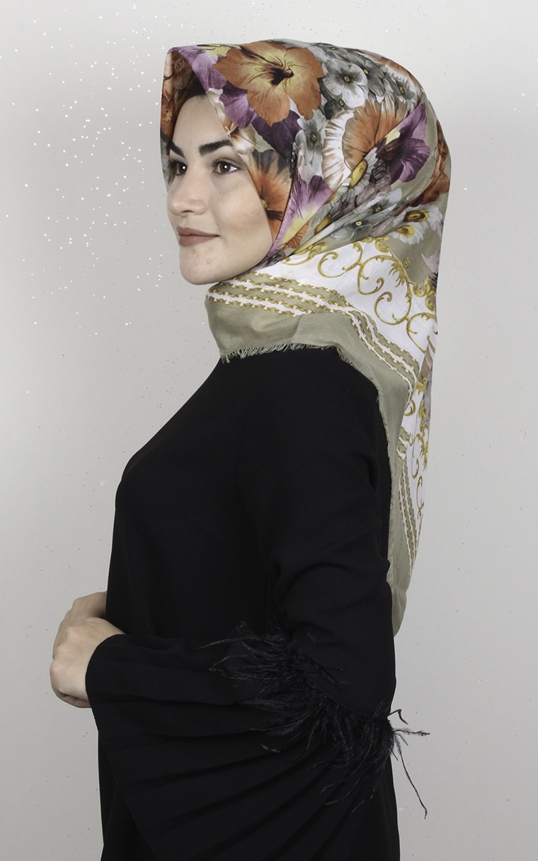 Coton Kare Eşarp 1696-7