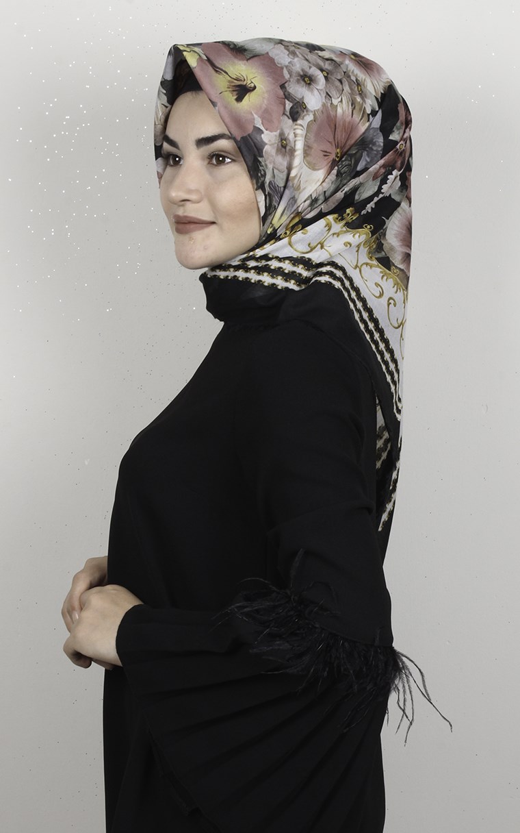 Coton Kare Eşarp 1696-8