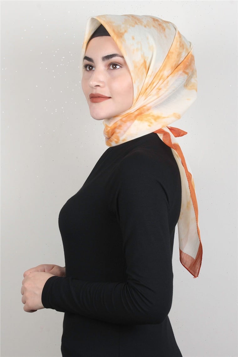 Coton & Silk Eşarp 3633-10 Turuncu