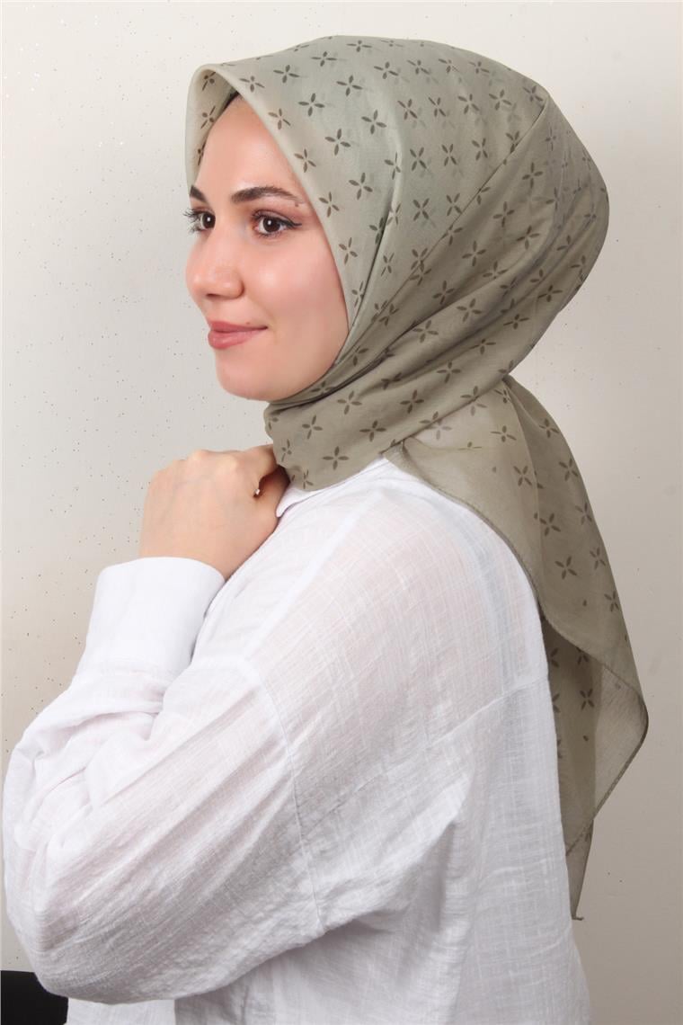 Coton & Silk Eşarp Haki