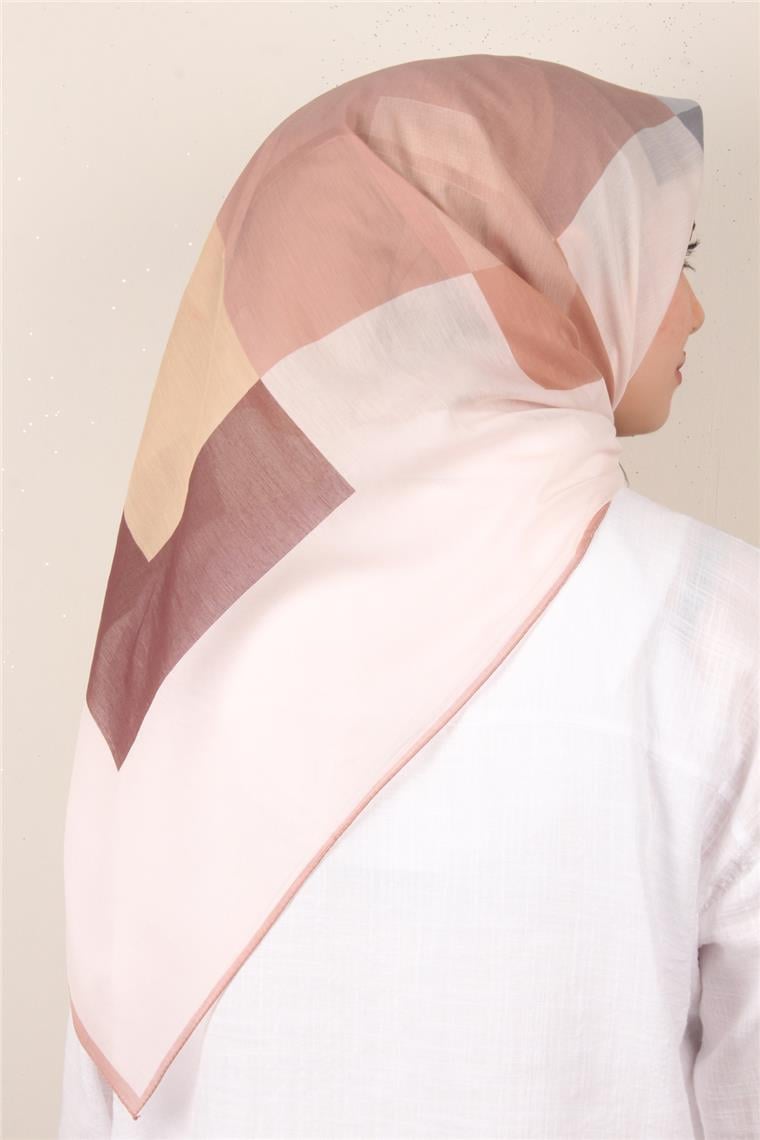 Coton & Silk Eşarp Pudra Pembe