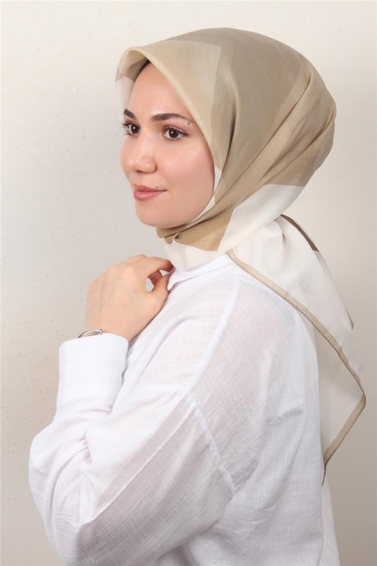 Coton & Silk Eşarp Vizon