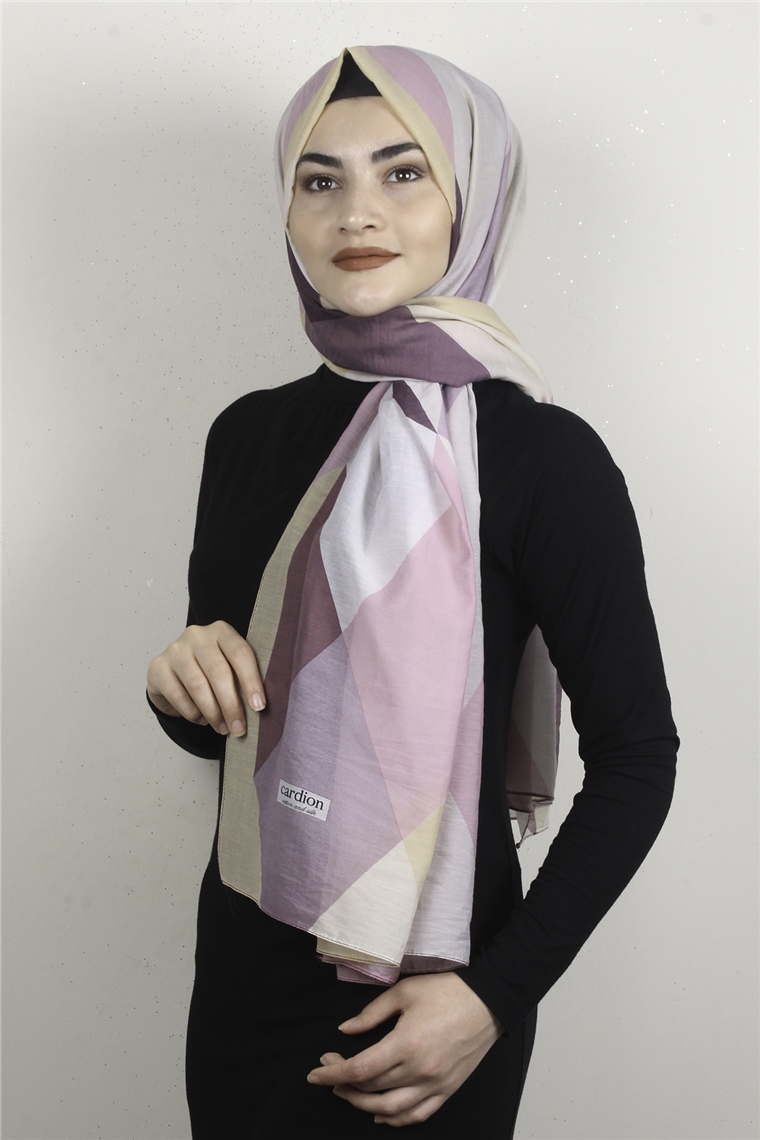 Cotton & Silk Şal 3032-2 Lila Pudra