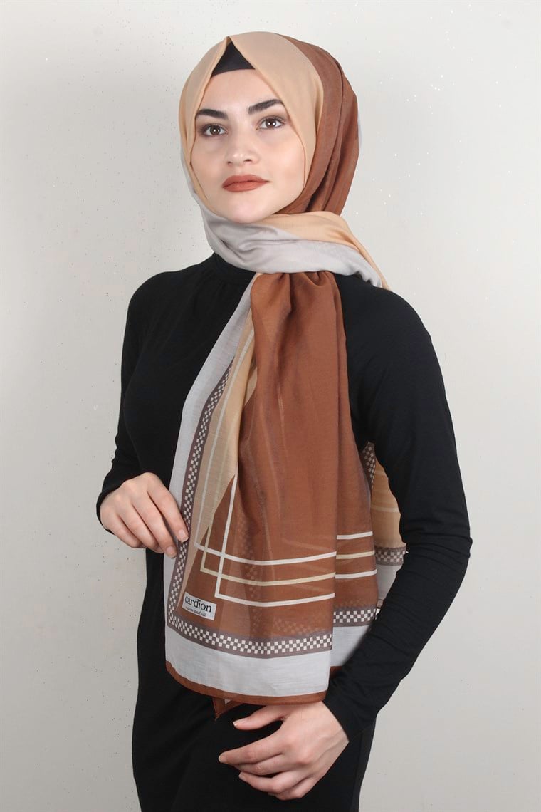 Cotton & Silk Şal 3631-1 Taba