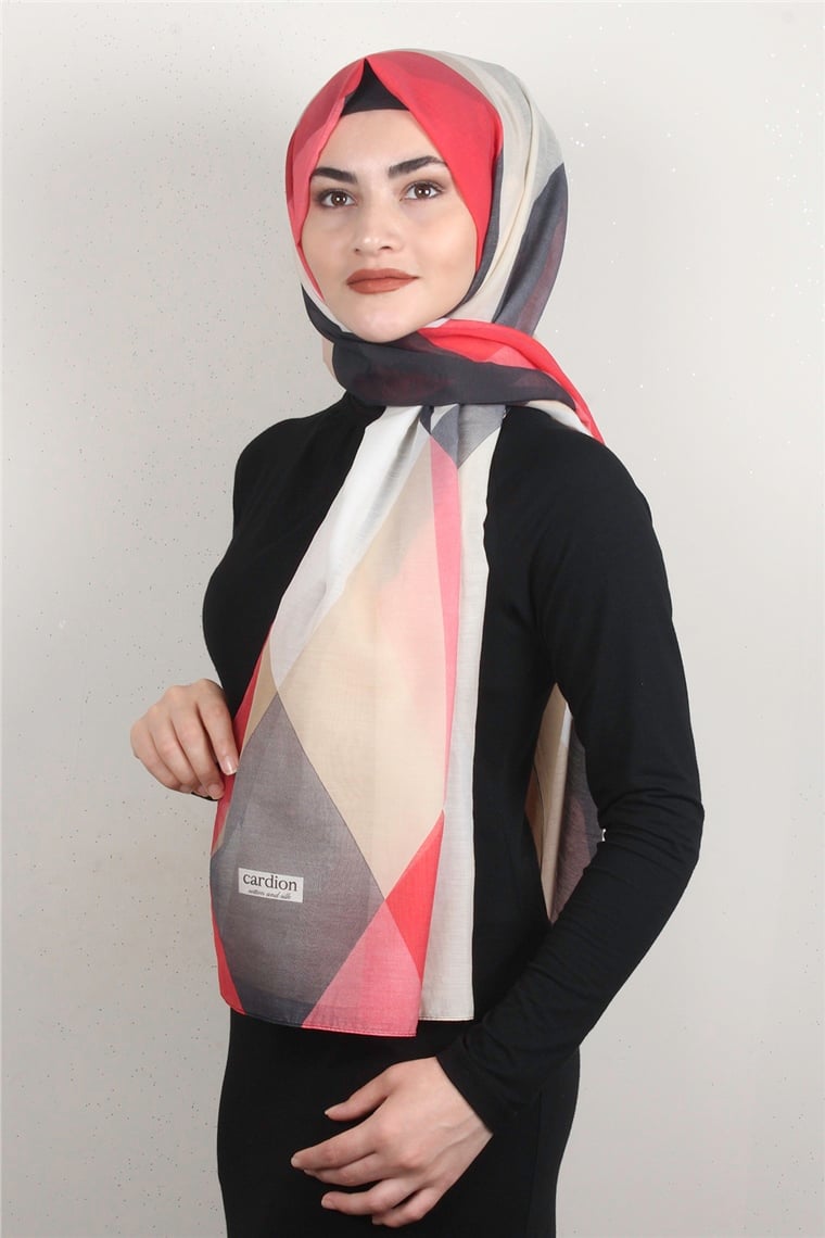 Cotton & Silk Şal 3632-13 Kırmızı