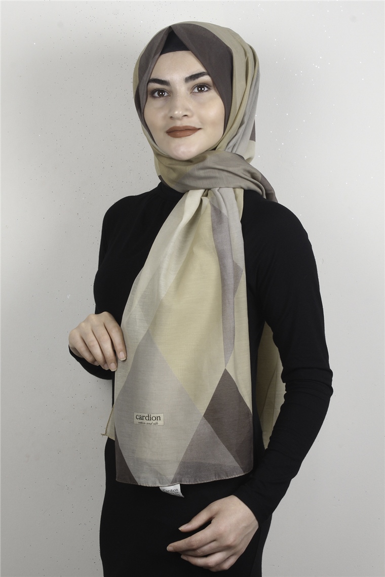 Cotton & Silk Şal 3632-8 Sütlü Kahve