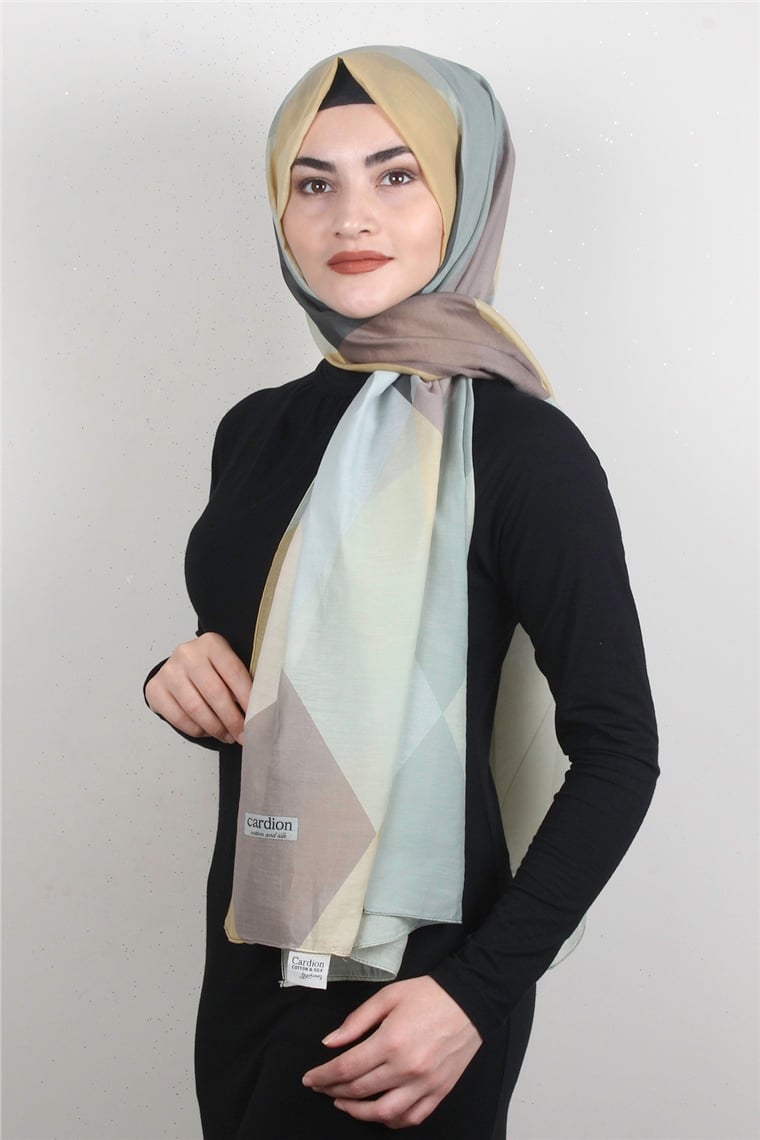 Cotton & Silk Şal 3632-9 Mint Yeşili