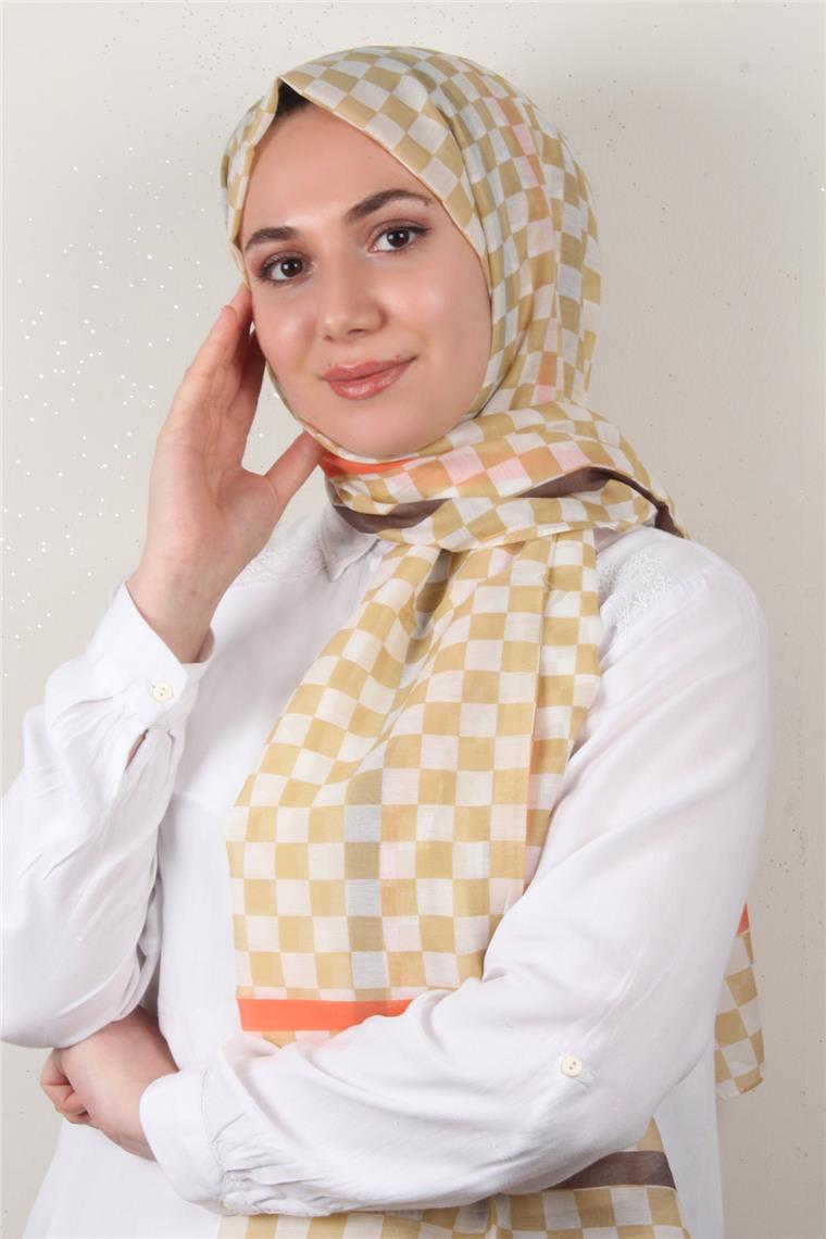 Cotton & Silk Şal 3641-6 Gold