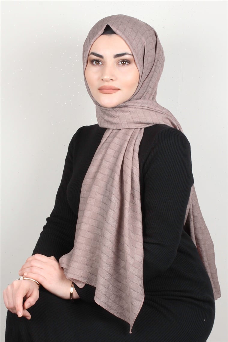 Dama Desen Şal 1790-9 Latte