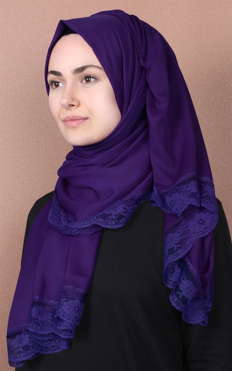 Dantelli Paşmina Şal 1243-31