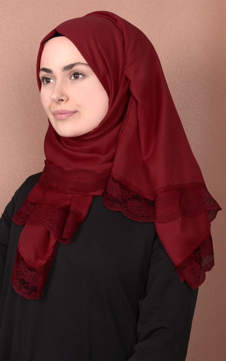 Dantelli Paşmina Şal 1243-35