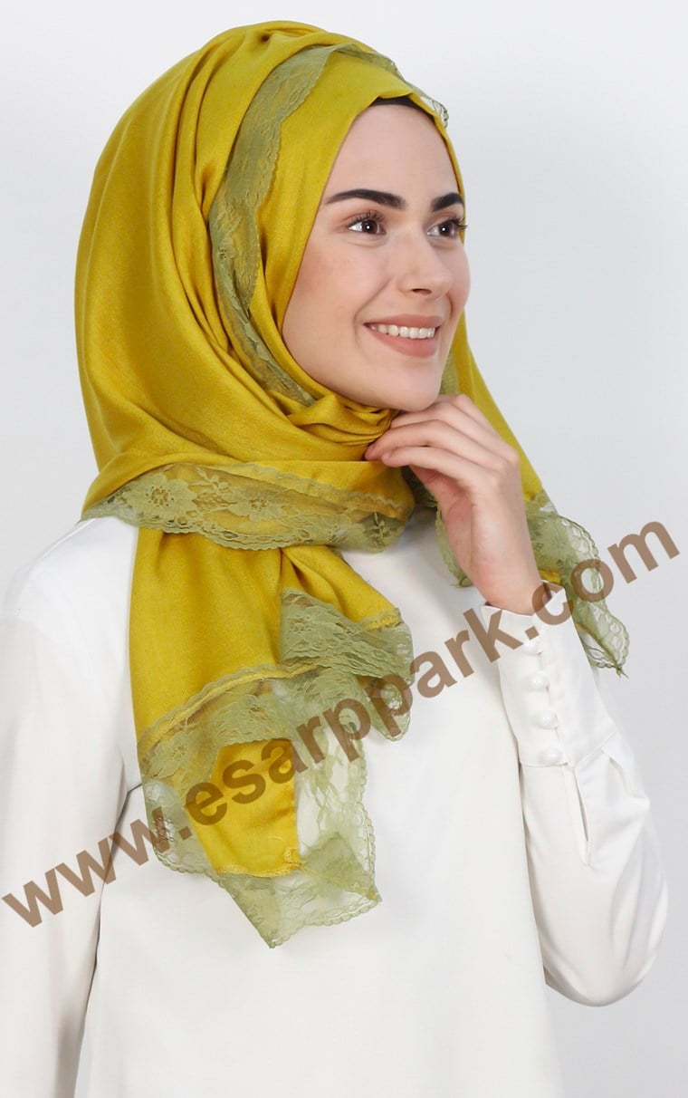 Dantelli Paşmina Şal 1243-45