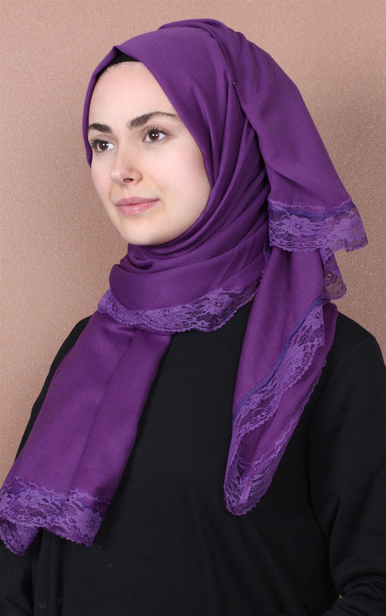 Dantelli Paşmina Şal 1243-50