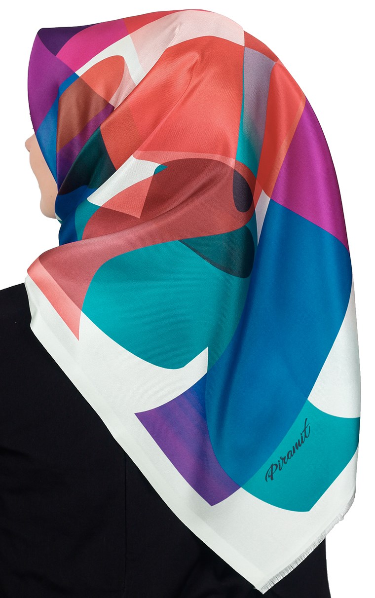 Piramit Tafta Dijital Eşarp 1917-4