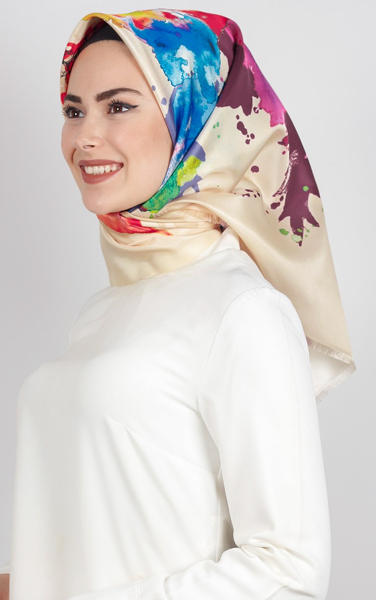 Piramit Tafta Dijital Eşarp 1921-11