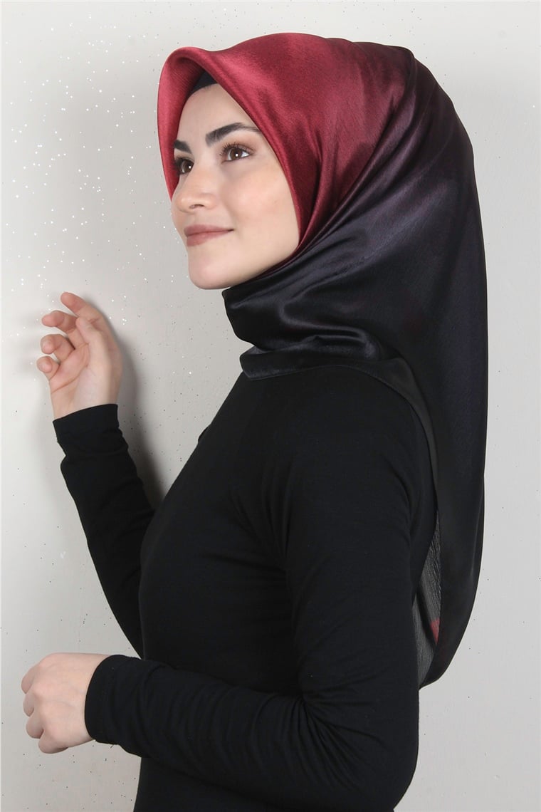 Diamond Janjan Eşarp 4100-13 Siyah-Kırmızı