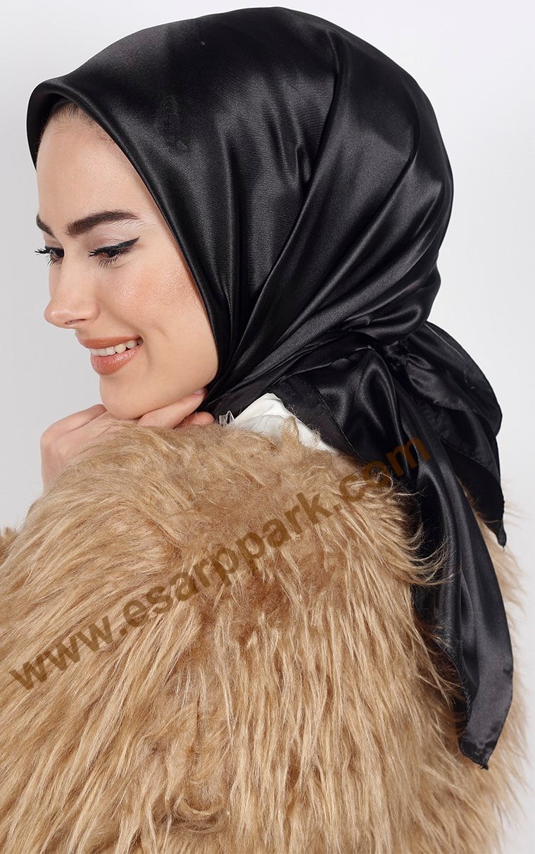 Düz Renk Saten Eşarp 1041-35