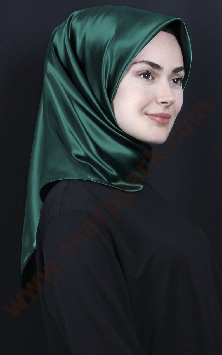 Düz Renk Saten Eşarp 1041-9