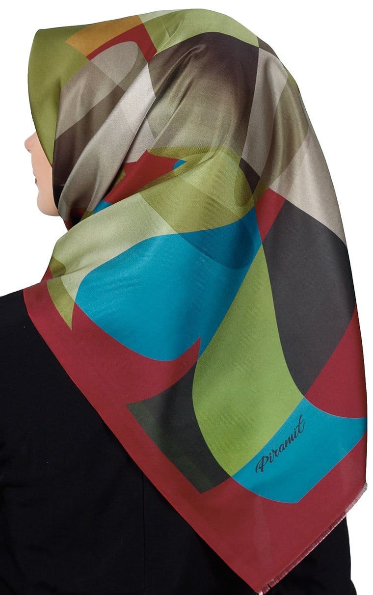 Piramit Tafta Dijital Eşarp 1917-1